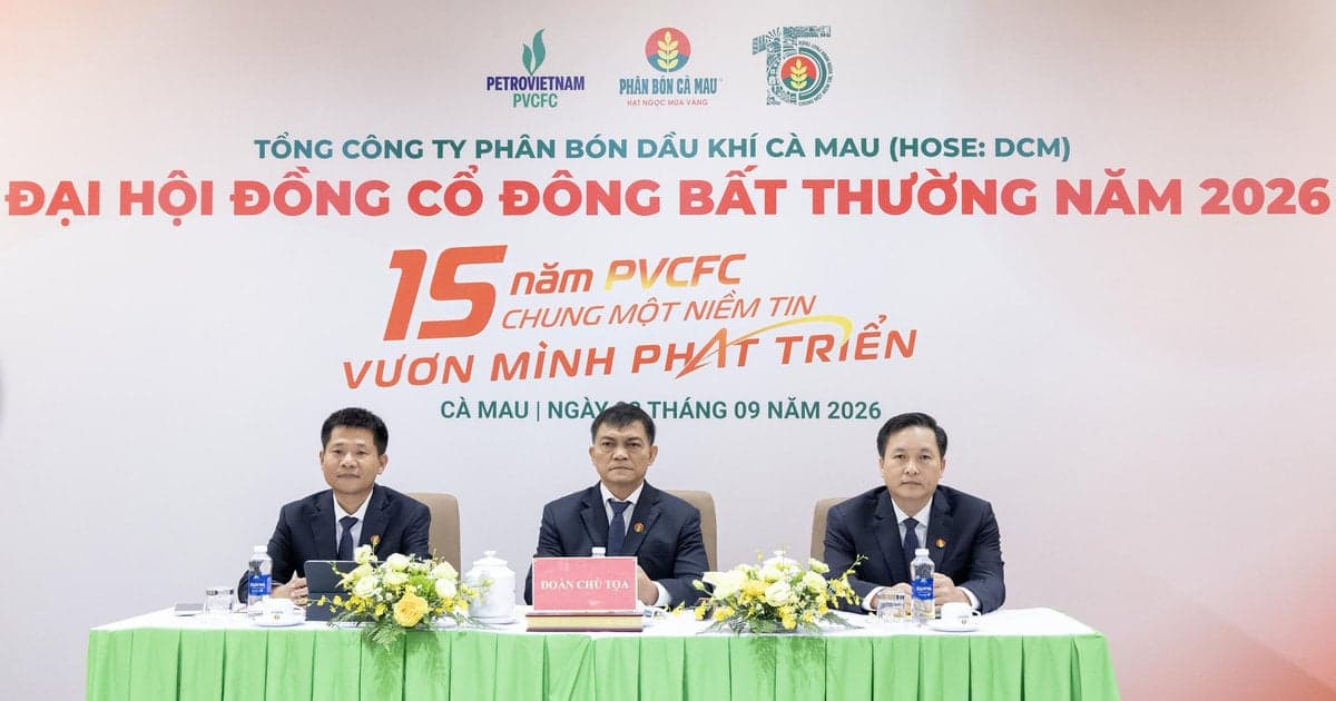PVCFC Extraordinary Shareholders' Meeting 2026: Expanding business lines and perfecting the governance model.