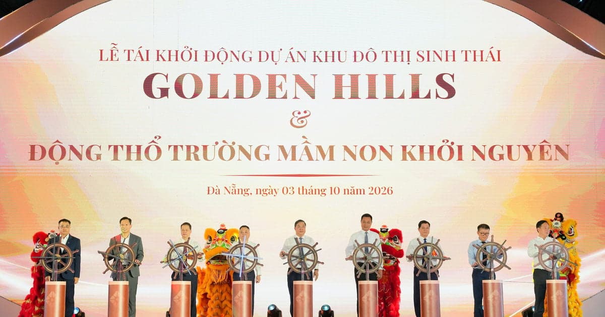 Restarting the Golden Hills Eco-Urban Area project and breaking ground for Khoi Nguyen Kindergarten.