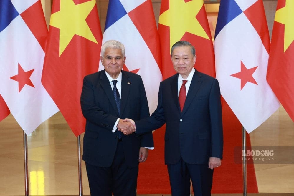 Tổng Bí thư, Chủ tịch nước Tô Lâm chủ trì Lễ đón trọng thể Tổng thống Panama