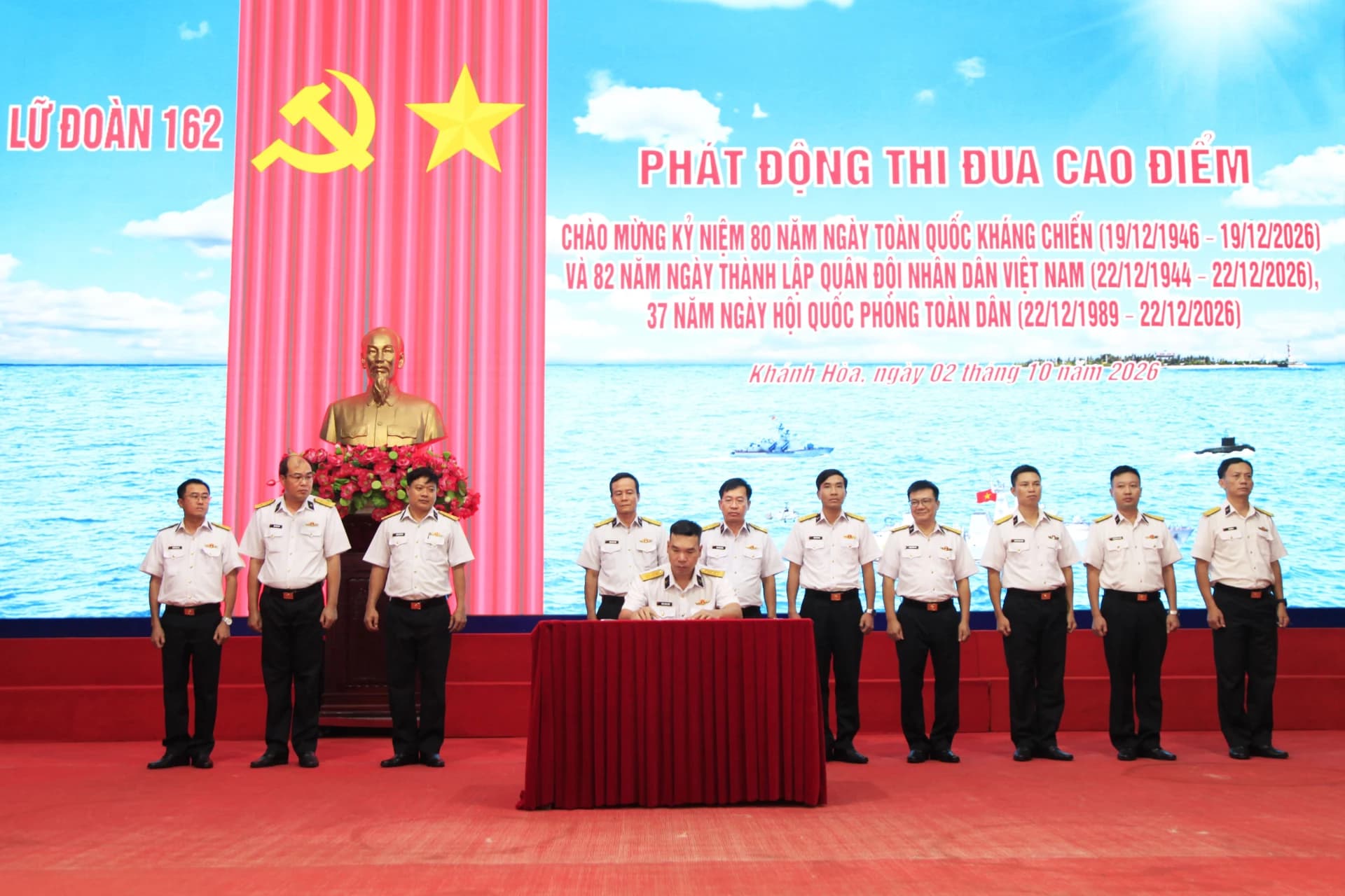 Lữ đoàn 162 phát động đợt thi đua "80 ngày thi đua quyết thắng - Viết tiếp bản hùng ca”