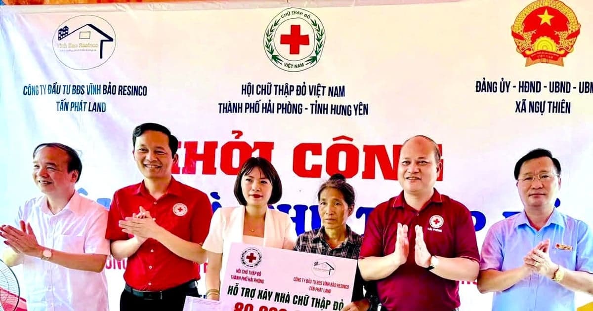 Hỗ trợ kinh phí xây nhà 'Chữ thập đỏ' tại tỉnh Hưng Yên