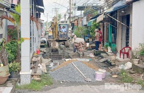 Đầu tư nâng cấp đường huyện 92 xóa “rốn ngập” tại phường Trung An