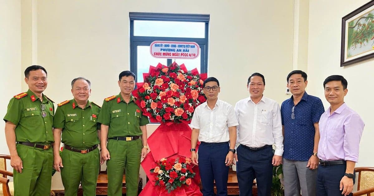 Phường An Hải thăm, chúc mừng lực lượng Cảnh sát phòng cháy, chữa cháy và cứu nạn, cứu hộ