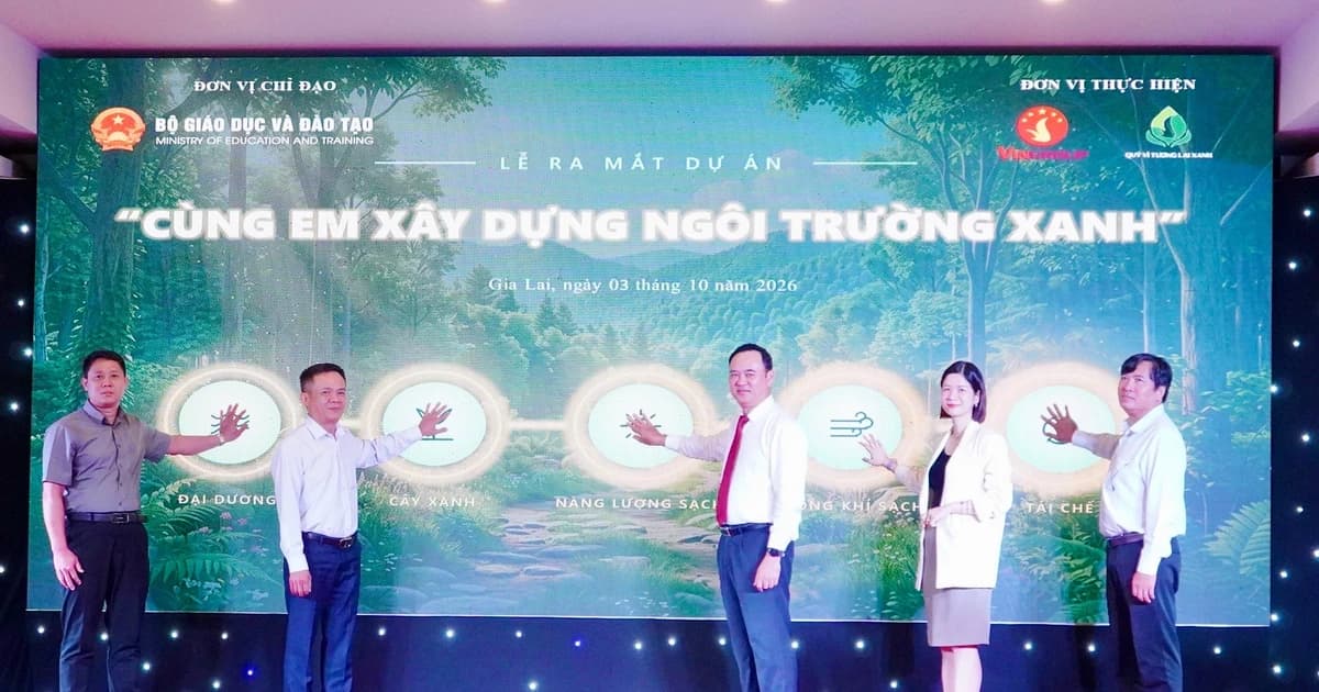 Lễ ra mắt dự án ‘Cùng em xây dựng ngôi trường xanh’ tại Gia Lai