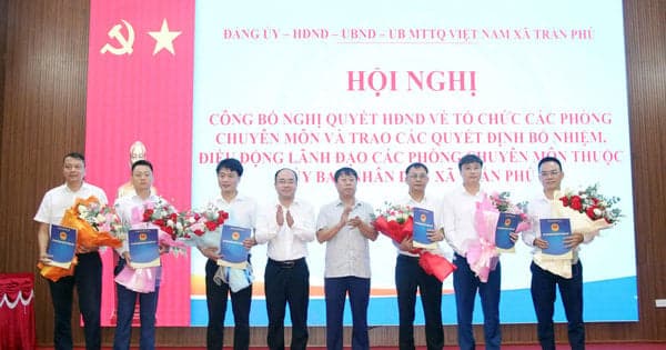 Xã Trần Phú kiện toàn tổ chức các phòng chuyên môn