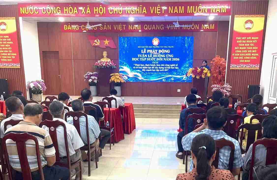 Phường Tây Nha Trang phát động Tuần lễ hưởng ứng học tập suốt đời